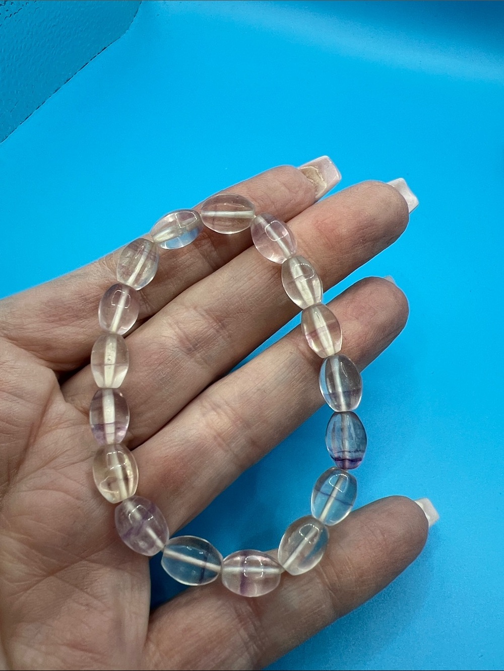 Fluorite Bead Stretch Bracelet - Women Jewelry